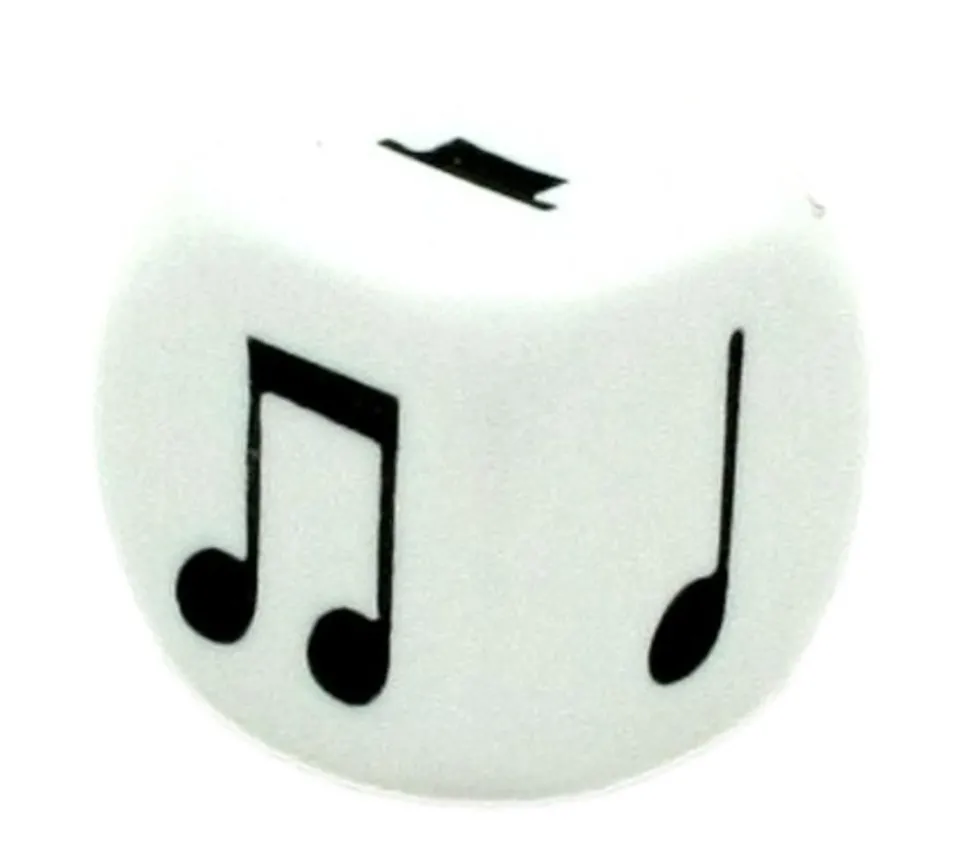 Dé Musique 16 mm notes musicales