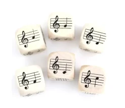 Dé Musique 30 mm notes sur la portée