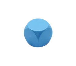Dé neutre bleu clair 16 mm en bois hêtre sans marquage à l'unité