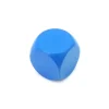 Dé neutre bleu 16 mm en bois sans marquage hêtre à l'unité
