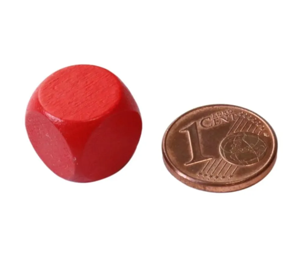Dé neutre en bois 12 mm naturel ou coloré pour jeu