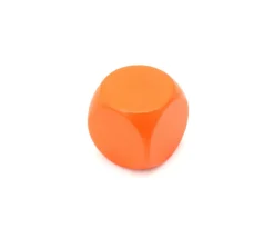 Dé neutre orange 16 mm en bois sans marquage hêtre à l'unité