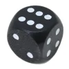 Dé noir en bois 16 mm de 1 à 6 pour jeu de société