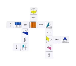 Dominos fractions arc en ciel jeu