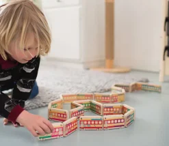 Dominos TRAINS en bois géant jeu