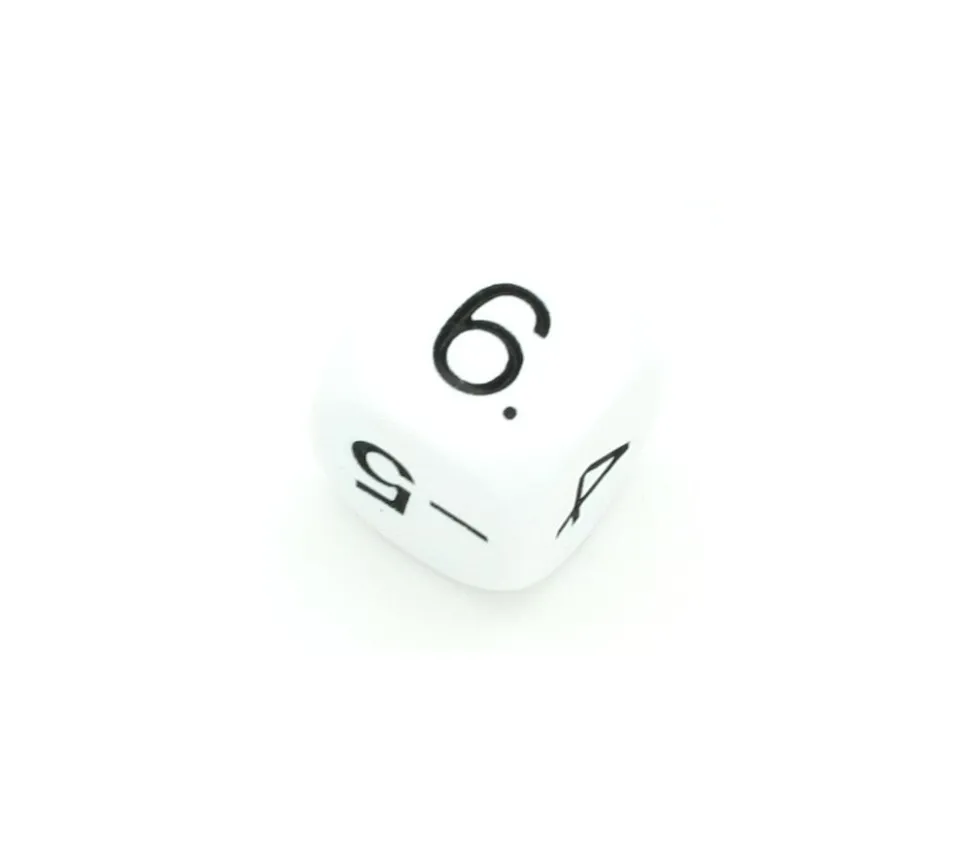 Dé -1 -3 -5 2 4 6 pair positif et impair négatif en 22 mm
