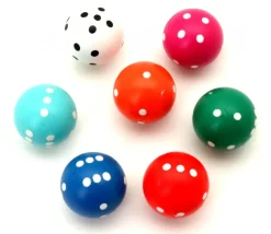 Dé rond de 20 mm de diamètre pour jouer boule