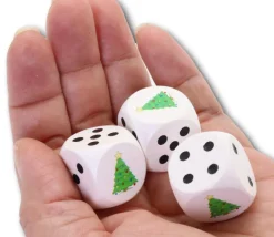 Dé sapin de Noël spécial fête 2 cm en bois
