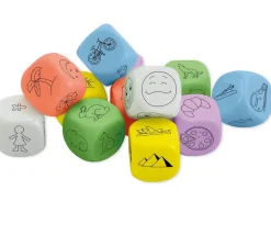 12 dés dessins thème voyage pour jeux