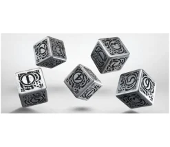 5 Dés en métal d6 style steampunk 16 mm