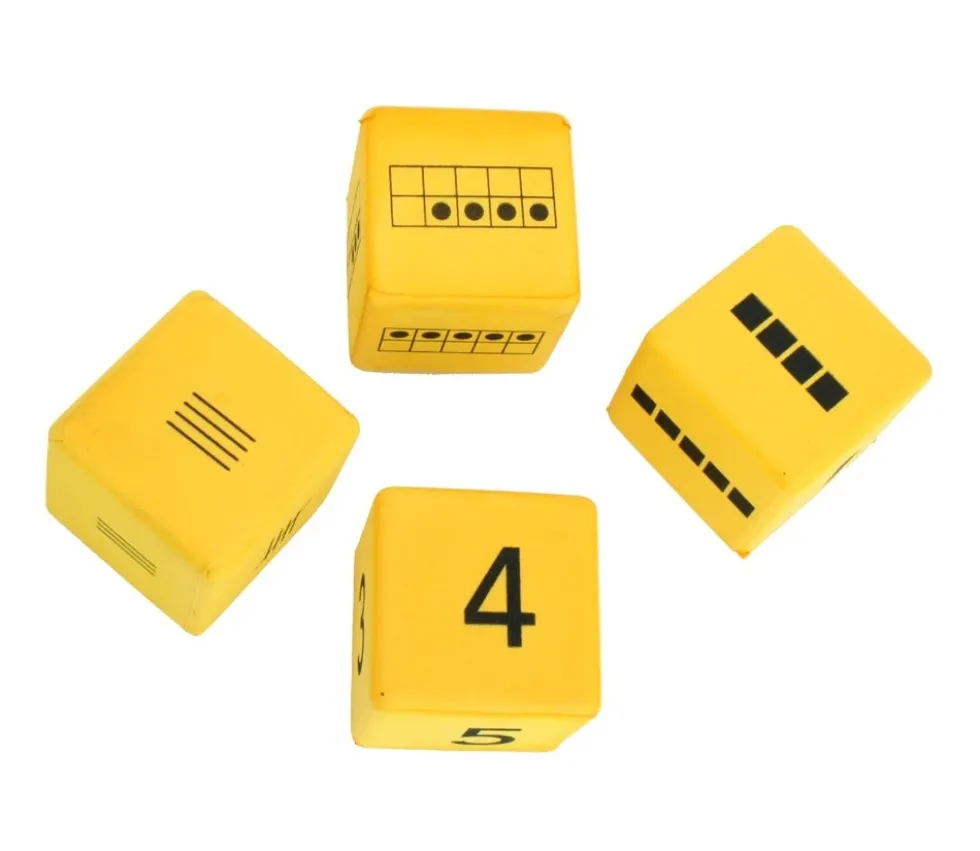 16 dés géants 4.5 cm découverte numération