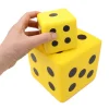 2 dés géants 7.5 cm et 15 cm mousse dense jaune