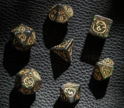 7 dés multifaces dragon Nephrite