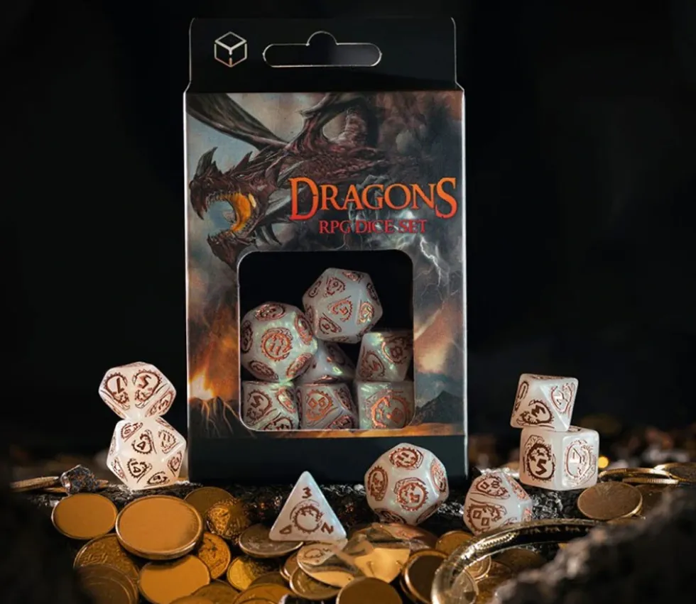 7 dés multifaces dragon Quartz