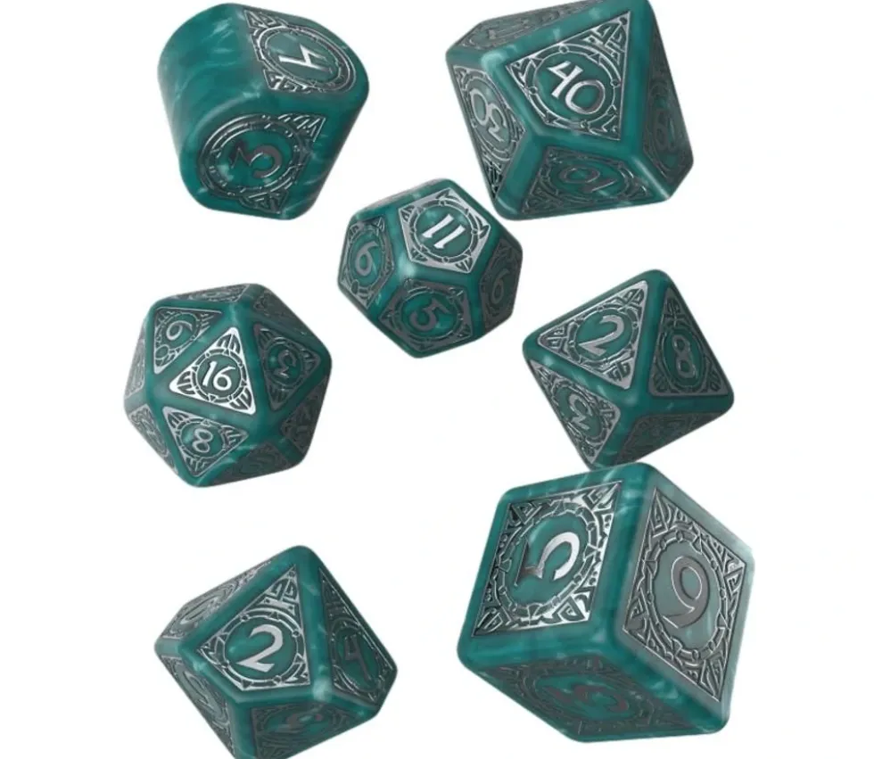 7 dés multi-faces Viking Modern : Mjolnir - QWorkshop