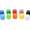 10 Dés neutres 16 mm en bois hêtre colorés sans marquage