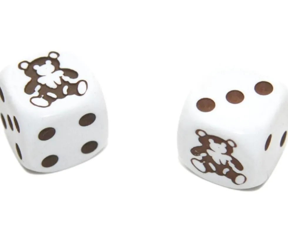 Dé spécial ours marron 2345 taille 16 mm