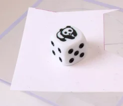 Dé spécial PANDA points de 1 à 5 taille 16 mm