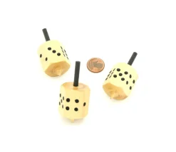 Dé toupie toton - dé à jouer buis 5.7 cm