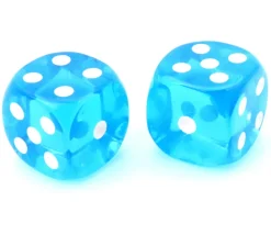 Dé translucide BLEU 16 mm