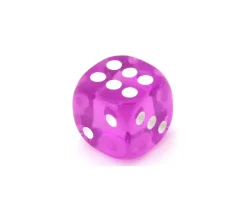 Dé translucide VIOLET 16 mm