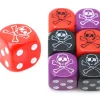 Dé tête de mort Pirate 16 mm (couleur au hasard)