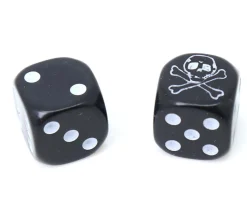 Dé tête de mort Pirate 16 mm (couleur au hasard)