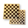 Echiquier / damier en bois sérigraphie marron plateau 40 cm cases de 45 mm