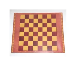 Echiquier Stylé tapis de jeu enroulable marron/jaune