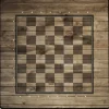 Echiquier tapis de jeu enroulable 40x40 cm décor bois