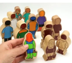 Enfant en bois 80 x 42 x 25 mm garçon personnage jeu
