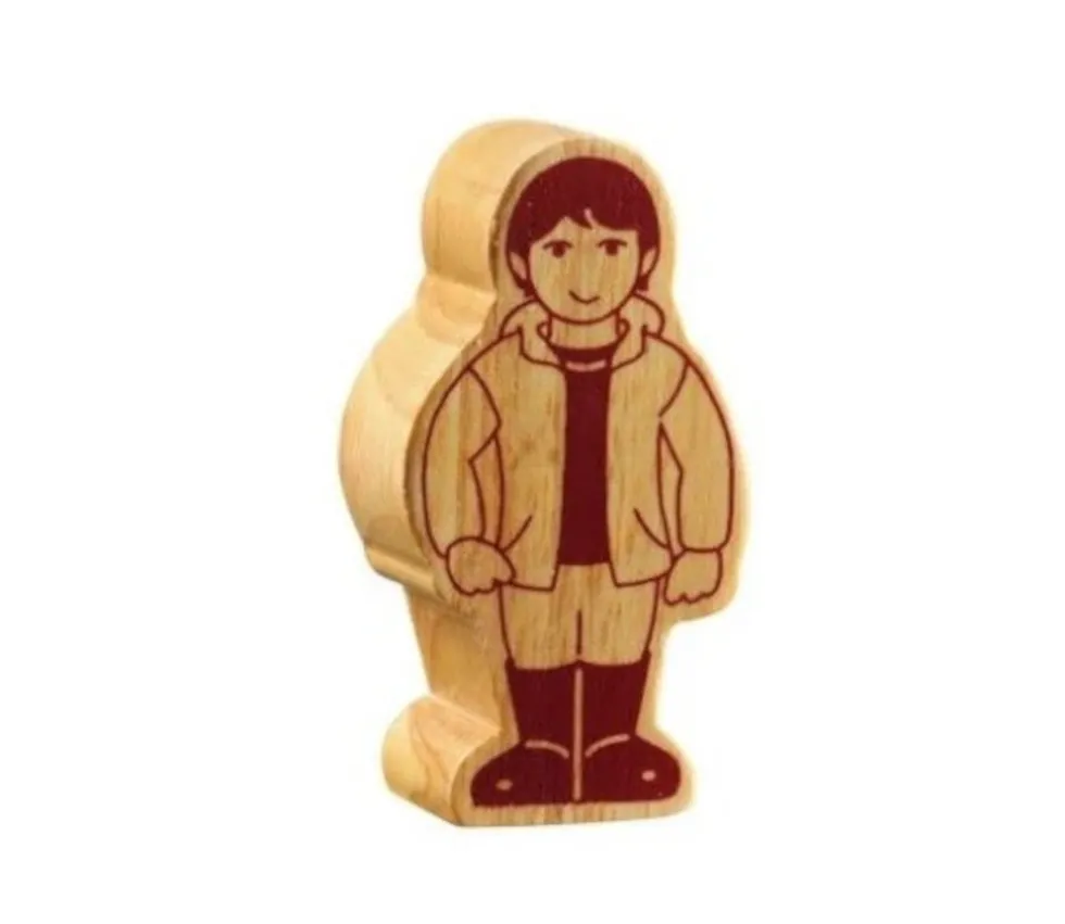 Enfant en bois 80 x 42 x 25 mm garçon personnage jeu