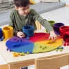 Ensemble de tri 120 pièces : tapis, bol et boules en feutrine