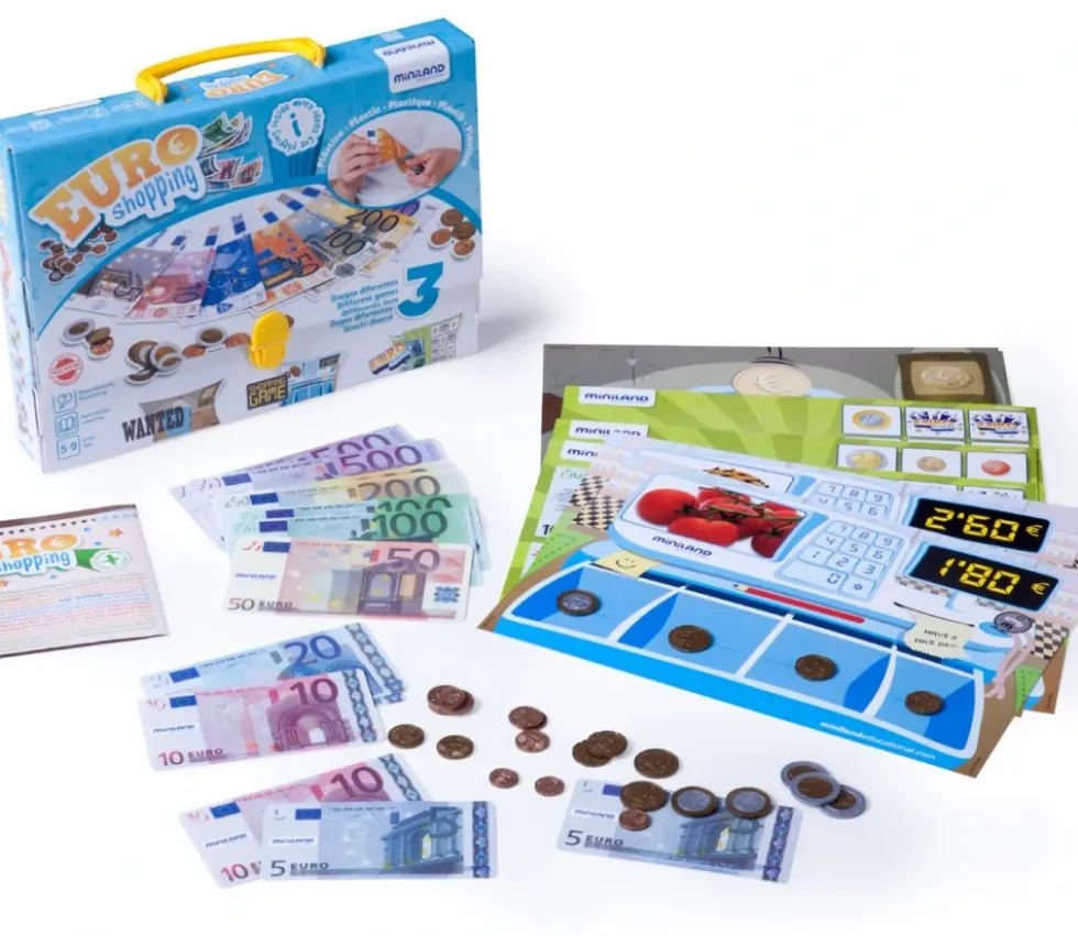 Euro shopping - jeux Activités monnaie euros