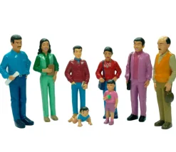 Famille sud américaine : 8 personnages figurines du monde grand modèle
