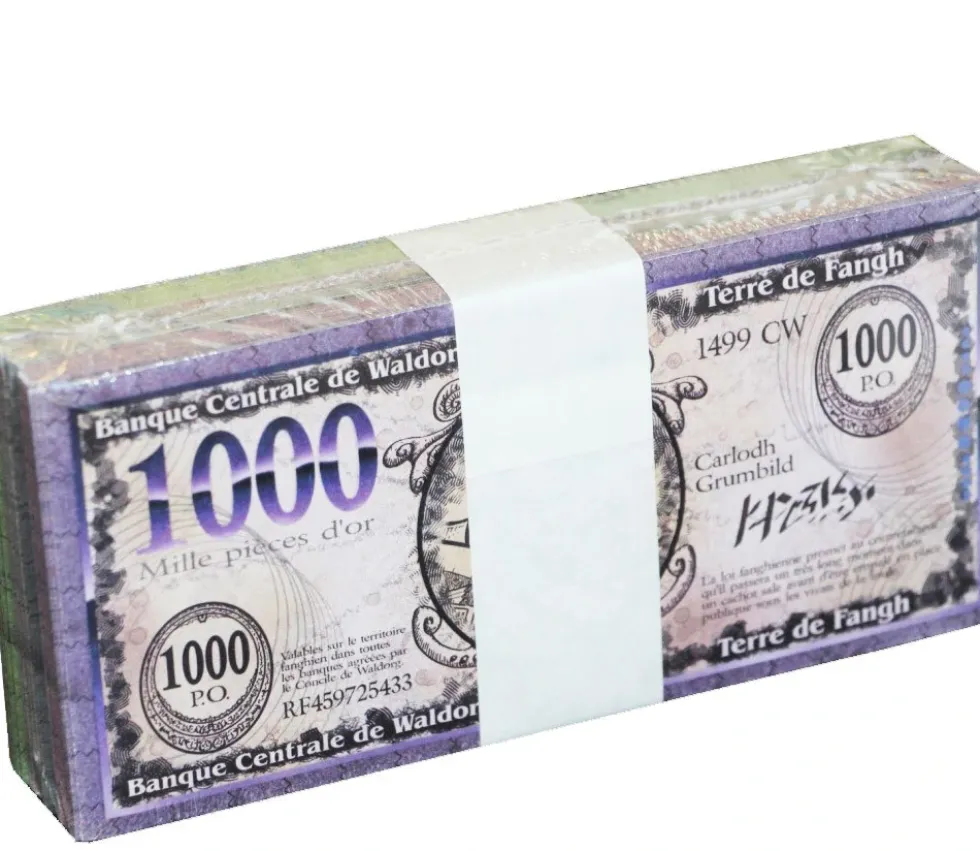 150 faux billets de banque centrale de Waldorg