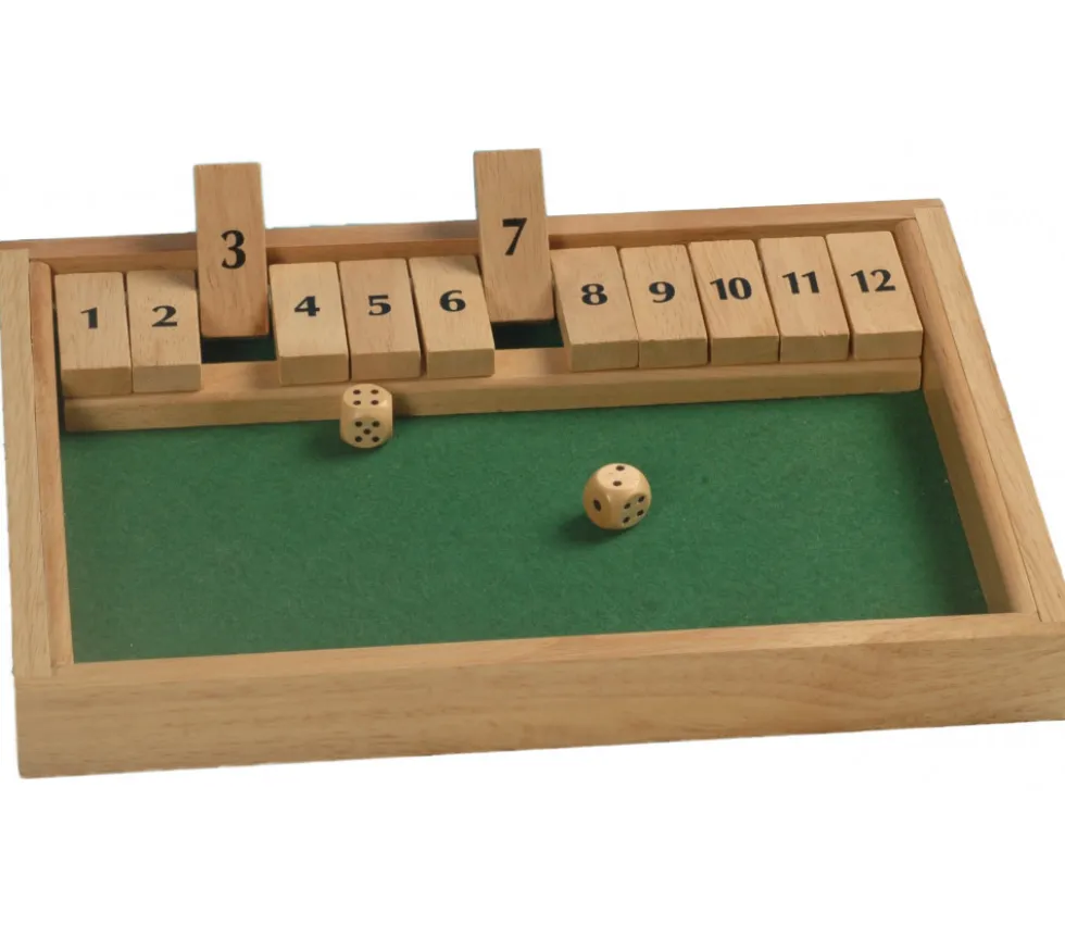 Fermez la boite jeu 12 clapets 31 cm shut the box