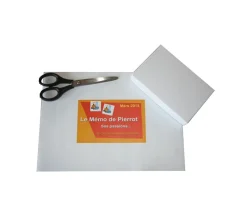 Feuille autocollante A4 blanche pour plateau de jeu et boite
