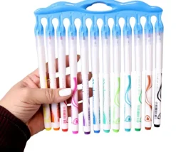 12 Feutres effaçables pour ardoise ou tableau blanc - 12 couleurs