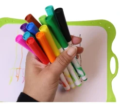 12 Feutres effaçables pour ardoise ou tableau blanc - 12 couleurs
