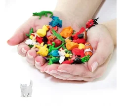 Figurine mini mini chat blanc pour jouer 15 x 8 x 20 mm