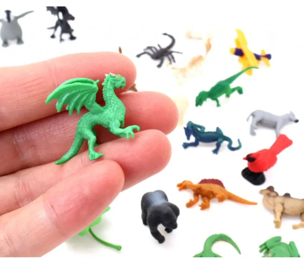 Figurine mini mini dragon vert forêt 28 x 15 x 25 mm