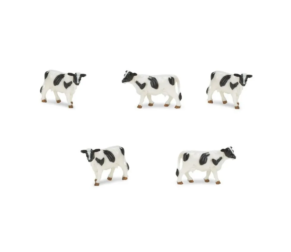 Figurine mini mini vache noire et blanche 15 x 8 x 30 mm