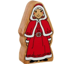 Figurine Mère Noël en bois 10.3 cm personnage jeu