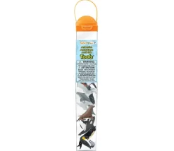 Figurines Antarctiques 6 cm- 10 animaux dans un tube