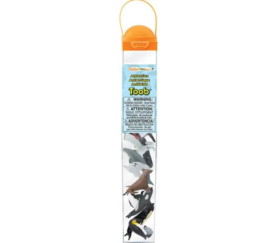 Figurines Antarctiques 6 cm- 10 animaux dans un tube