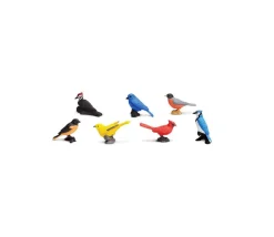 Figurines oiseaux 5/6 cm - 7 animaux dans un tube