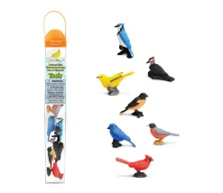 Figurines oiseaux 5/6 cm - 7 animaux dans un tube