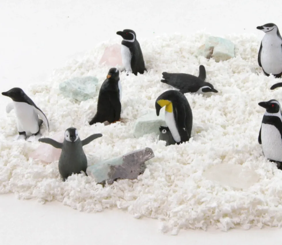 Figurines Pingouins 6 cm - 10 animaux dans un tube