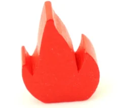 7 Flammes feu 2.5 cm en bois pour jeux